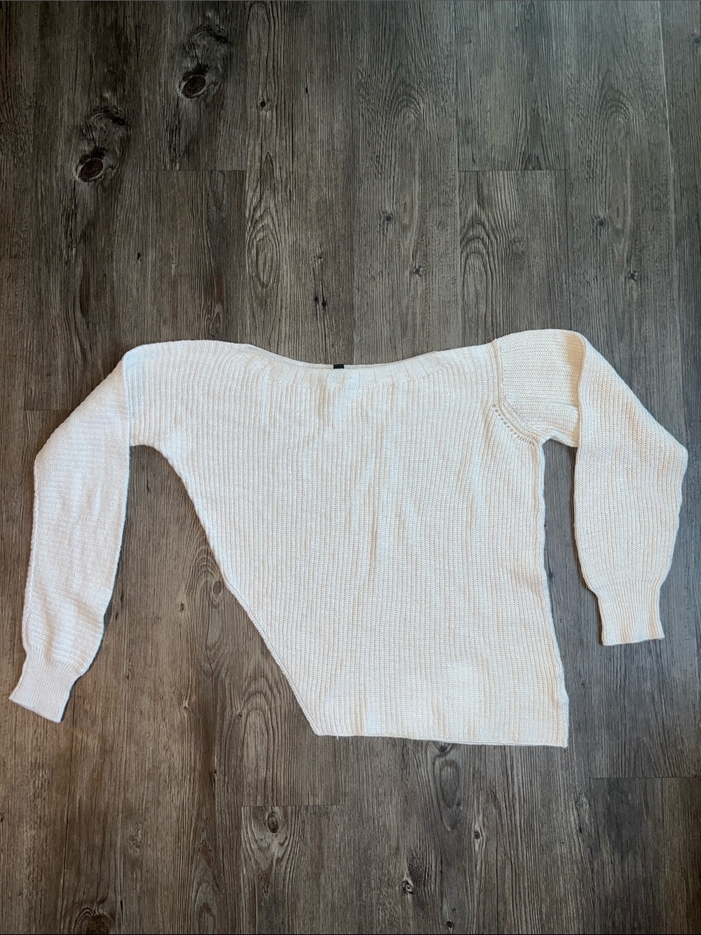JAMES PERSE Asymmetric Ribbed Boatneck Sweater